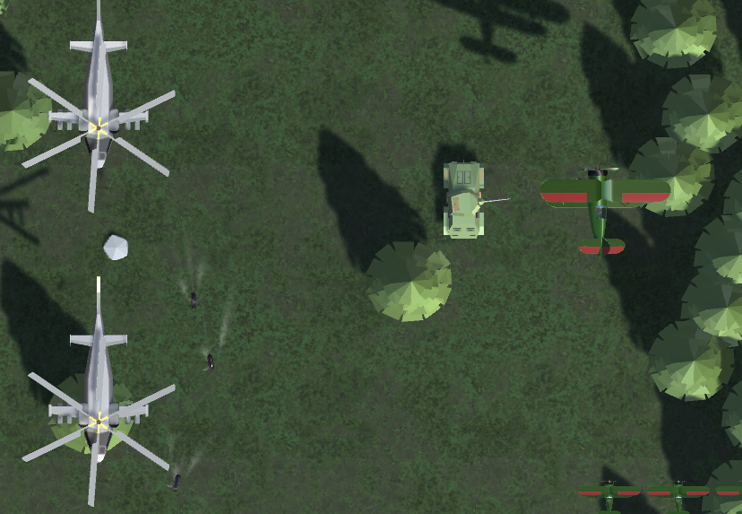 Still from top down unity game